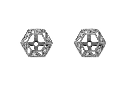 B009-18017: EARRING JACKETS .08 TW (FOR 0.50-1.00 CT TW STUDS)