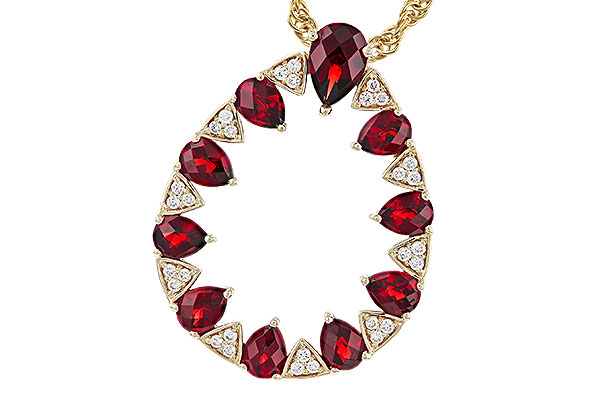 K283-66198: NECKLACE 1.85 GARNET 1.96 TGW